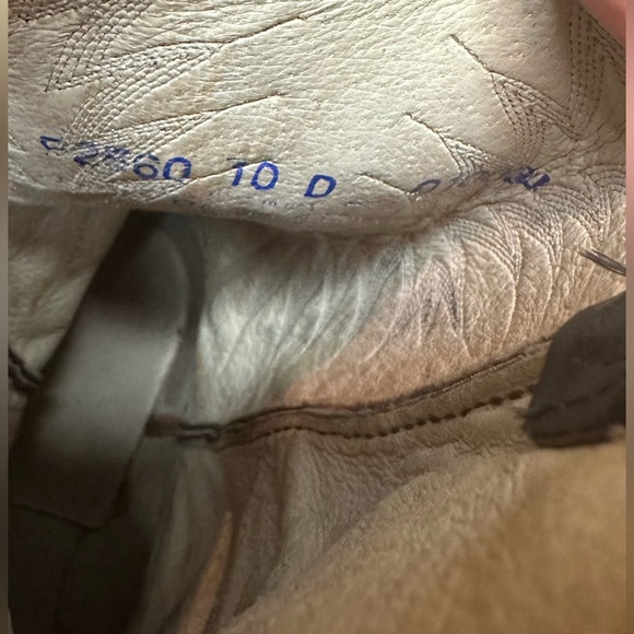 Vintage Dan Post Leather Brown Cowboy Boots Size 10D - Picture 13 of 16